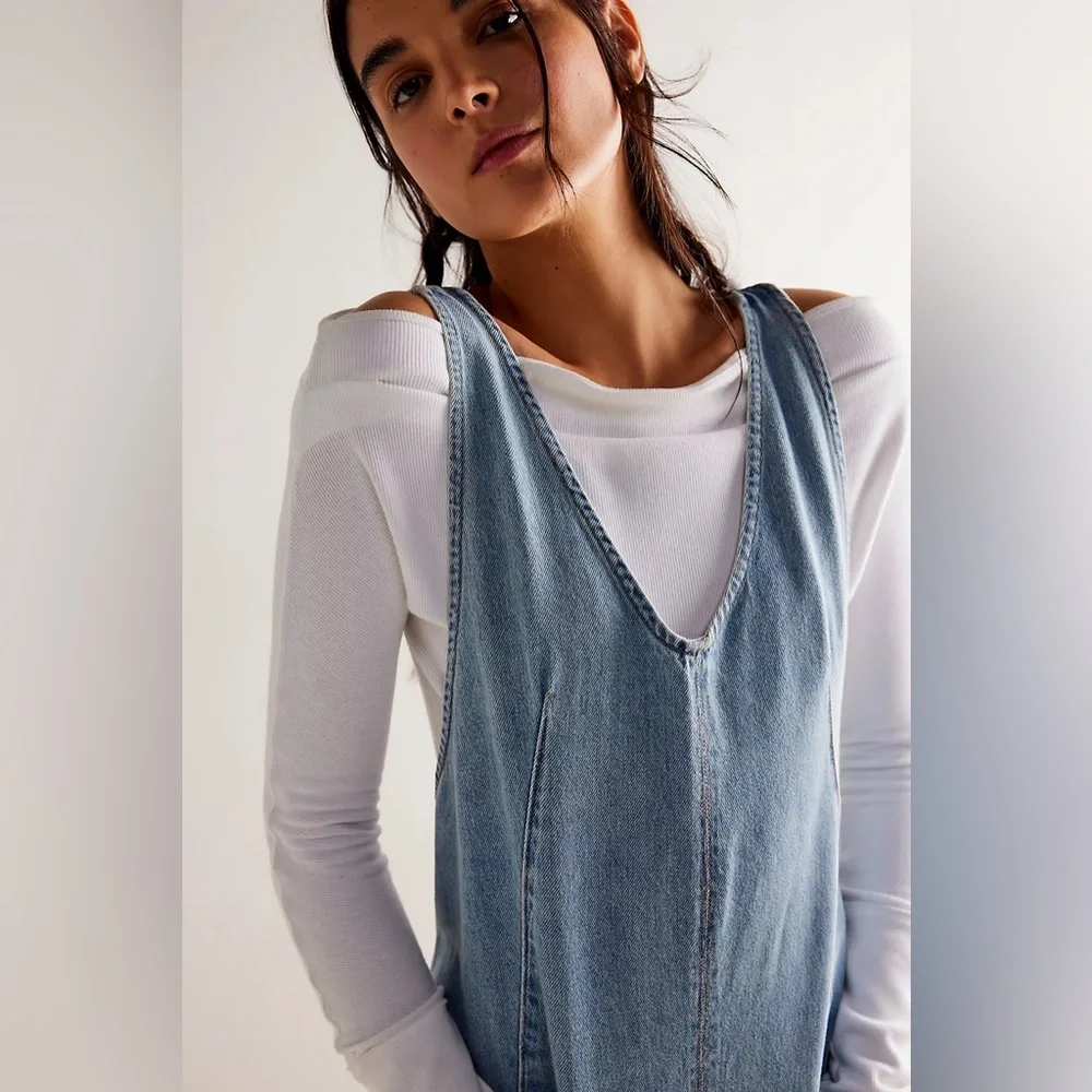 NWOT WeThe Free High Roller Shortall In Bright Eyes Sold Out On Free People - Picture 3 of 15